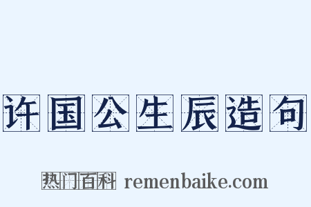 许国公生辰造句是什么意思的图片